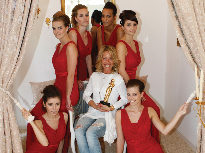Angela Wohlmuth mit den Romy Gala Models